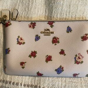 Authentic Coach Wristlet - floral NWOT never used